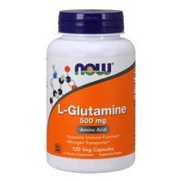 Now Foods L-Glutamine 500 Milligrams, 120 Veggie Capsules (Pack of 4)