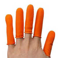 joyMerit Disposable Latex Finger Cots Non-Slip Fingertips Plastic Protective Gloves