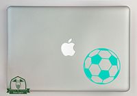 Grain To Glass Designs Soccer Ball 11" Laptop Decal - Mint