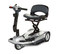 EV Rider Transport AF-Auto Folding Scooter with Free Front Tiller Bag-Silver