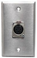 Rapco Horizon SP-1DFN Single Gang Stainless Steel Wall Plate 1) Neutrik NC3FDL