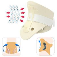 Lzour Cervical Traction Device - Adjustable Soft Foam Neck Support Collar Immobilizer Cervical Pain Relief Brace Two-Piece Design Cervical Spondylosis,M