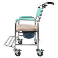 Transport Wheel chair,Lightweight Wheelchair, Aluminum Alloy Lightweight Manual Wheelchair - Non-slip Handle - Thickened Commode - Collapsible Pedal - Suitable for The Elderly, People with Reduced Mob