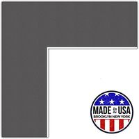 20x21 Cinder / Charcoal Custom Mat for Picture Frame with 16x17 opening size (Mat Only, Frame NOT Included)