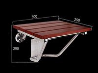 Bath Stool Solid Wood Shower Chair Shower Room Stool Wall Seat Wall Chair Pine Bathroom Stool Seat Stool Folding Stool Change Shoes Chair Shower Wall Chair (Color : Small)