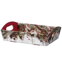 NW Rustic Berries Shallow Folding Market Trays - Large - 12 Pack