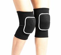MINILUJIA Children Knee Brace Tight Non-Falling Sponge Sleeves Breathable Flexible Elastic Support Protector Cover 2PCS/Pair (s, Black)