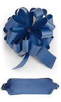 10 Royal Blue Sapphire Pull Bows 5.5 Inch Diameter 20 Loops Wrapping Wrap Ribbon Bow