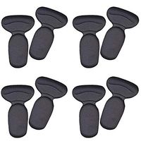 Arch Support Shoe Insoles Heel Grips Cushion Pads Shoes Insoles Inserts Liners Pads Gel Back of Heel Protector Self-Adhesive Anti Slip Foot Care Support for Women Men Children Boots Heels 4 Pairs Blac