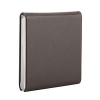 Ultrathin Pocket Carrying Cigarette Box PU Leather Metal Frame 10 Regular Size for Men Gift (Coffee)