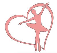 Home Grown Claremore I Love Ballet - Vinyl Decal Sticker 5.5" Height X 5.5" Width | Pink HGC0990
