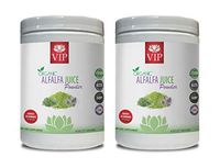 Cholesterol Natural Supplements - Alfalfa Organic Juice Powder - Organic Alfalfa Grass Juice Powder - 2 Cans 16 OZ (100 Servings)