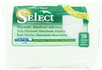Select Pull-On Disposable Underwear Size Medium Pk/20