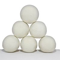 HENGSONG Wool Dryer Balls Reusable Natural Fabric Softener And Static Reducer 6cm (6Pack)