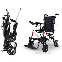 KuiGu Electric Wheelchair, Foldable Elderly Disabled Aid Car Elderly Intelligent Compact Automatic Portable Lightweight Scooter 20.5KG Can Drive 15km