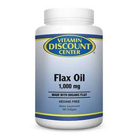 Vitamin Discount Center Organic Flax Oil 1000mg, 180 Softgels