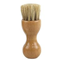 Shoe Brush for Washing, Polish Cleaner, Shoes Shine Brush Horse Hair with Wooden Handle, Portable Buffing Scrubbing Brush, Polishing Bristles, Household Laundry Cleaning Scrub for Boots (1 Pack)