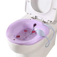JFGUOYA Sitz Bath Tub for Hemmoroid Treatment, Postpartum Care, Perineal Soaking After Birth or Episiotomy. Basin Sits Over Toilet Seat with Adjustable Steam Irrigator,Purple