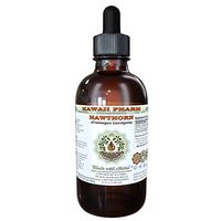 Hawthorn Alcohol-Free Liquid Extract, Organic Hawthorn (Crataegus Laevigata) Dried Leaf, Organic Flower and Stem Glycerite Hawaii Pharm Natural Herbal Supplement 2 oz