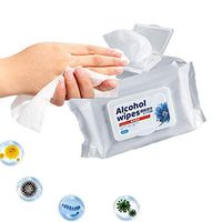 Alcohol Wipes (2 Packs,100Wipes),Large Wet Wipes(8"x6"),75% Soft Alcohol Wipes for All-Purpose Cleaning
