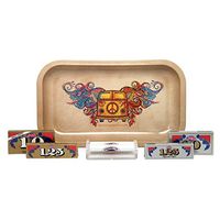 Job Rolling Paper Assortment (1 and 1.25 in Gold and Silver) with Job 79mm Cigarette Roller and Rolling Paper Depot Rolling Tray – 6 Items – Bundle (Hippie Van)