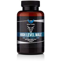 High Level Male | Ultra Premium Testosterone Booster to Increase T-Levels, Energy, Strength, Drive + Stamina | Tribulus Terrestris, KSM-66, Horny Goat Weed | 60 Capsules | Made in USA