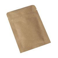 QQ Studio Ziplock Kraft Mylar Heat Sealable Bags (100 Pack) (Brown Ziplock, 3.5" x 5.5" (8.8cm x 14cm)