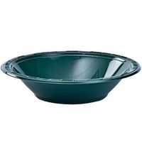 Party Dimensions 12 Count Plastic Bowls, 12-Ounce, Hunter Green