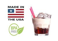 Pink Cocktail Plastic Jumbo Straws: Made in USA: (5.75" x 0.24", 250ct)