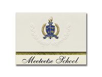 Signature Announcements Meeteetse School (Meeteetse, WY) Graduation Announcements, Presidential style, Elite package of 25 with Gold & Blue Metallic Foil seal
