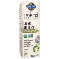 Garden of Life mykind Organics Liver Bitters Detox Spray 2 fl oz (58 mL) Liquid,  Artichoke, Dandelion & Burdock, Alcohol Free, No Added Sugar, Organic, Non-GMO, Vegan & Gluten Free Herbal Supplement