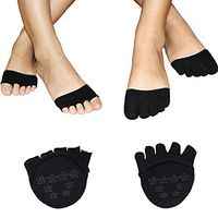 Women Toe Liner Socks with Padding No Show,Toe Covers Invisible Non Skid for High Heels Flats Sneaker Loafer Sandals Boots