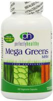 Perfectly Healthy Mega Greens Plus MSM Capsules, 180 Count