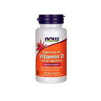 NOW Supplements, Vitamin D 1,000 IU Dry, High Potency, Strong Bones*, Structural Support*, 120 Veg Capsules