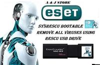 ESET system rescue bootable antivirus tool USB. Easy to use. Powerful Windows PC antivirus software suite. Removes bootkits rootkits worms malware erase recovery fix repair reboot.