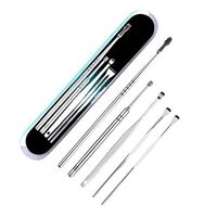 Vansee5pcs / 1set Stainless Steel Ear Tapping Ear Clean Earwax Skimmed Ear Selection