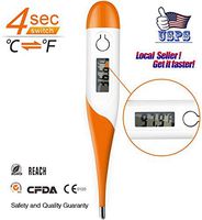 Medical Oral Thermometer for Fever Test with Flexible Tip, Body Temperature Accurate and Fast Reading Digital Rectal/Oral/Underarm Fever Indicator for Children Kids Adults & Babies