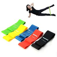 Indoor Outdoor Fitness Equipment 0.35mm-1.1mm Pilates Sport Training Workout Elastic Bands 5 Colors Yoga Resistance Rubber Bands