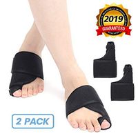 OUTERDO Bunion Corrector, Foot Bunion Splint Elastic and Adjustable Toe Support Comfortable Fit for Unisex, Big Toe Corrector Straightener Pain Relief for Bunion Overlap Crooked Toes (1 Pair)