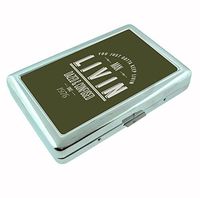 Keep Livin Man Metal Silver Cigarette Case Holder RFID-Blocking Wallet