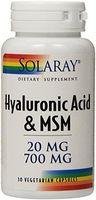 Solaray Hyaluronic Acid Plus MSM Capsules, 30 Count