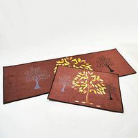 Super1798 Home Cats Fish Tree Print Doormat Anti-slip Area Rug Cushion Floor Mat Carpet Decor-4# 4060cm