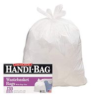 Trash Bag 8 Gal, White (4-Pack)