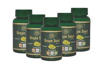 Herbo Natural Ayurvcedic Grape Seed Extract 500 Mg 60 Veg Capsules, GMP Certified (Pack of 5)