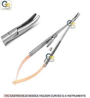 T/C CASTROVIEJO Needle Holder 7" Curved G.S Instruments