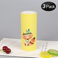 LEIWOOR Car Cup Slot Cylinder Tissue Box, Disposable Facial Tissues, 50 Count (3 Pack), Gentle, Durable & Convenient, for Car Use and Home Use (Fox)