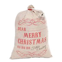 Feriay Fashion Print Drawstring Waist Christmas Style Gift Bag Candy Bag Straws