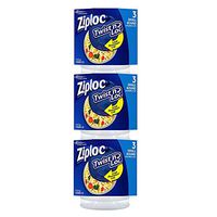 Ziploc Twist N Loc Containers, Small 3 Containers and 3 Lids (Pack - 4)