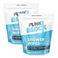 FunkBlock Body Wipes: Large Shower Wipes Ideal for Hygiene, Body Cleansing, Camping Wipes, Gym & Travel. No Rinse Bathing Wipes with Aloe and Vitamin E. Bag of (20) Unscented, Individually Wrapped