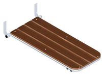 Brey-Krause Folding Tub Seat - 32.5 x 16-inch, Woodgrain Phenolic Top